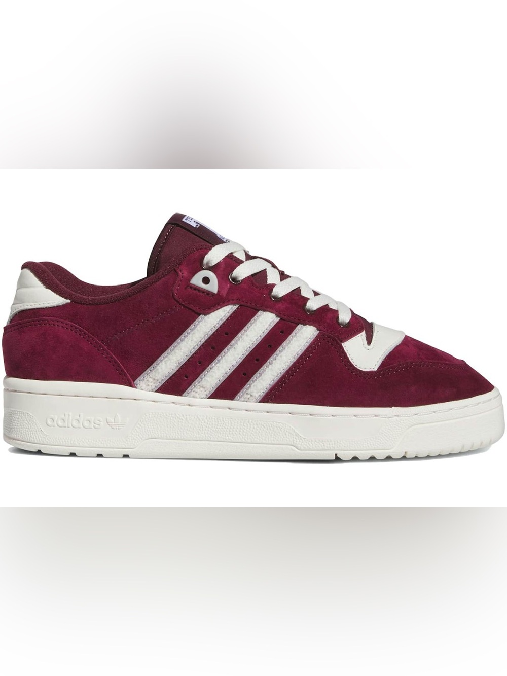adidas Texas Aggies Rivalry Suede Low-Top Sneakers Burgundy and White